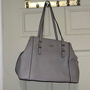 FLAWED Guess Grey satchel style bay purse bag
